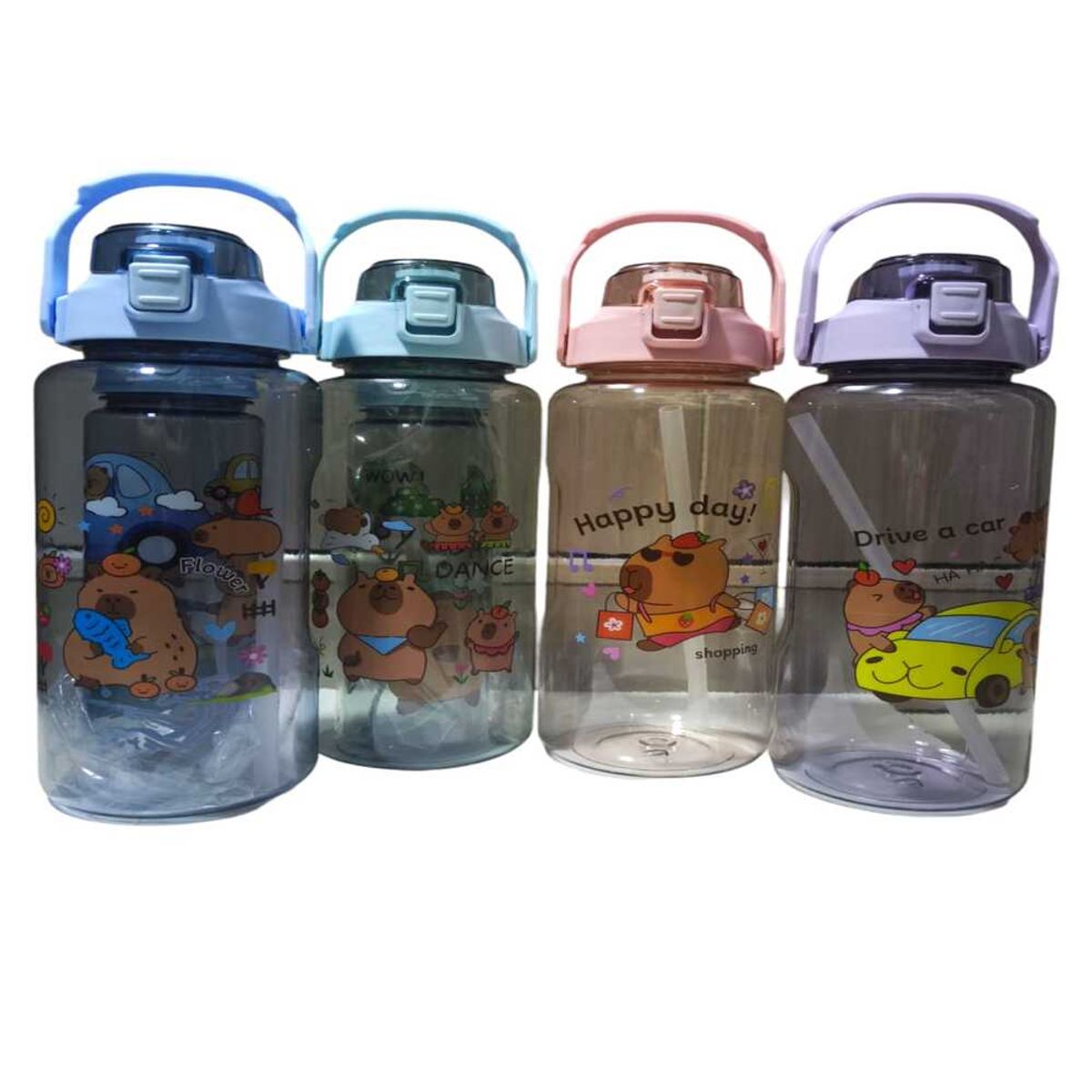 GENERICO - Dos Botella de agua con diseño de  capibara