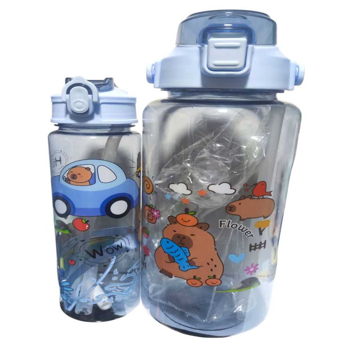 GENERICO - Dos Botella de agua con diseño de  capibara