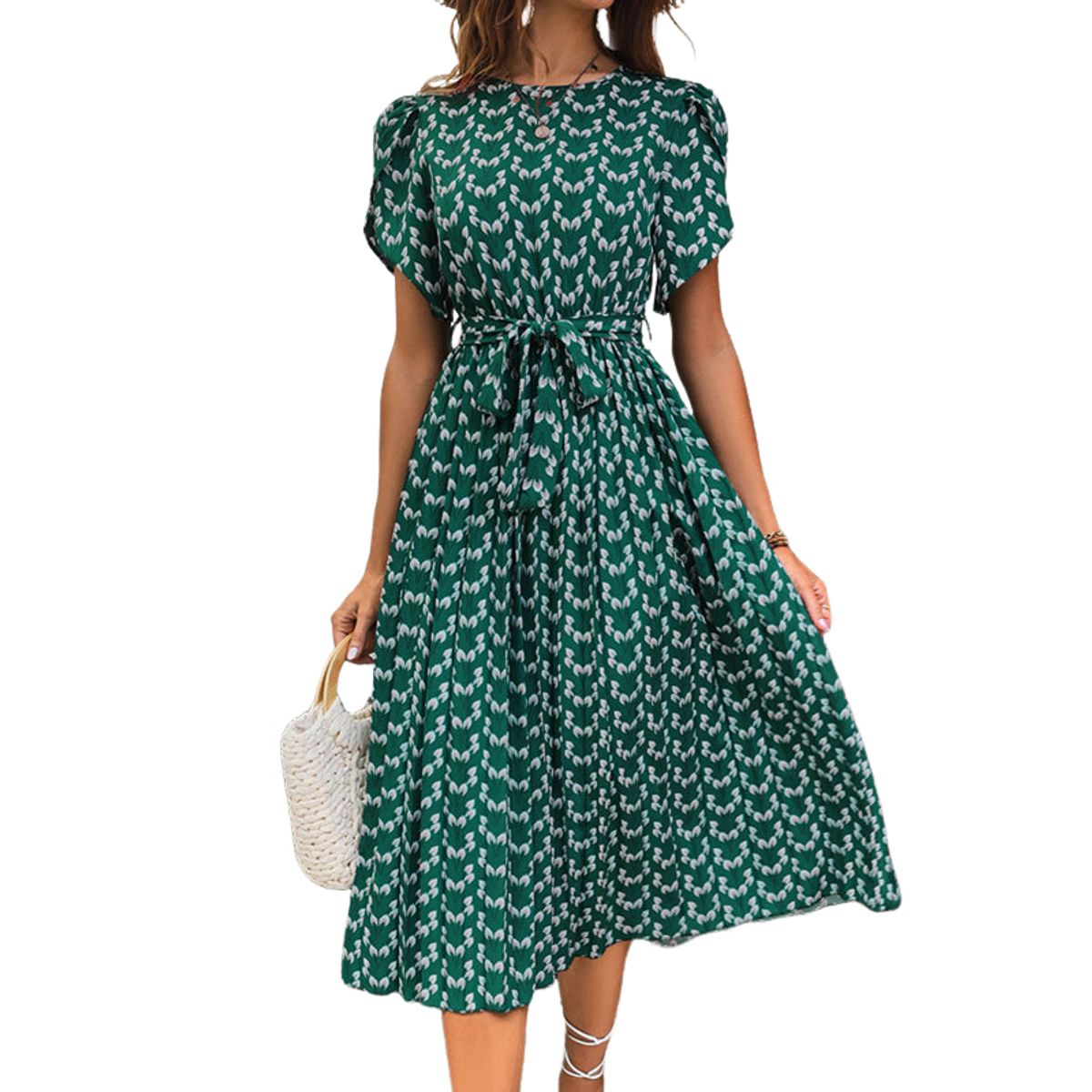 BLWOENS - Vestido casual de para mujeres - Verde