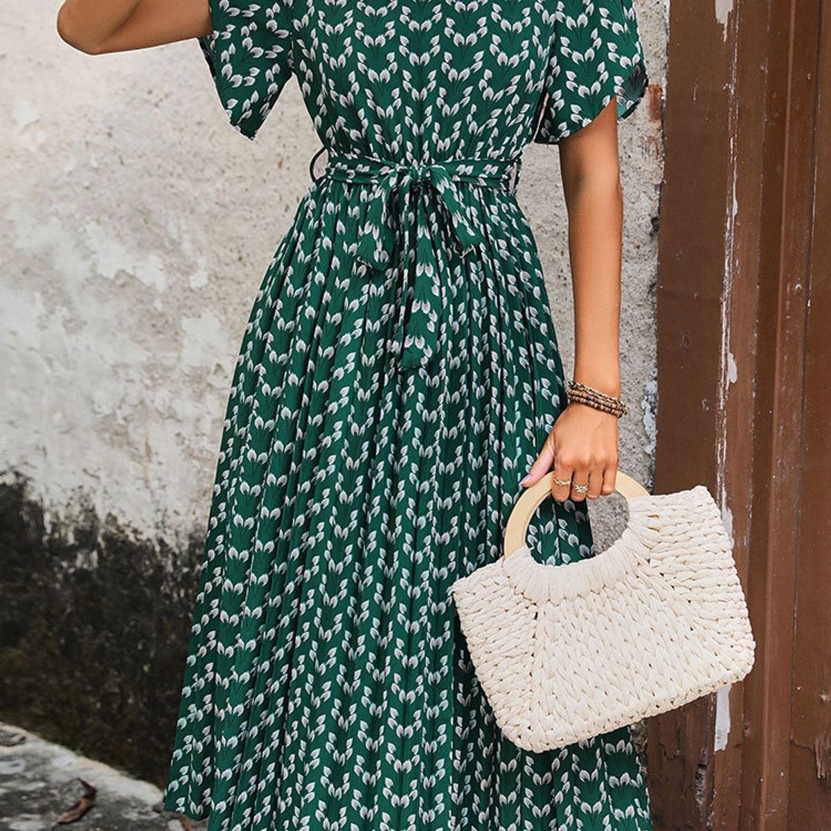 BLWOENS - Vestido casual de para mujeres - Verde