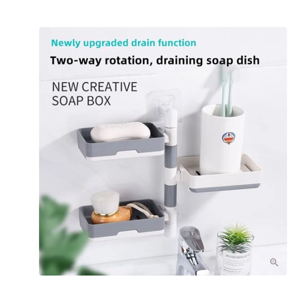 GENERICO - Jabonera 3 niveles kawaii tendencia redes