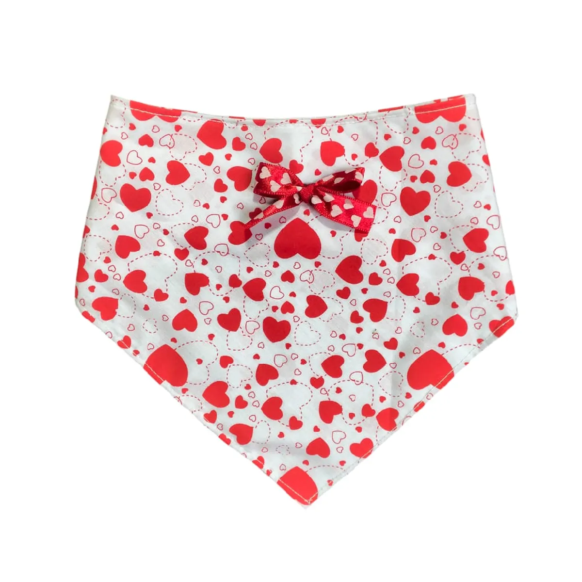 GENERICO - Bandana comic mascotas perro y gato corazón San Valentín XS