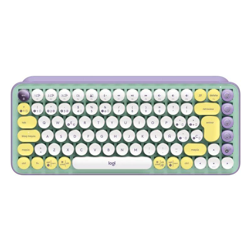 LOGITECH - TECLADO LOGITECH POP KEYS MULTI-DEVICE WIRELESSBT LILAGREEN