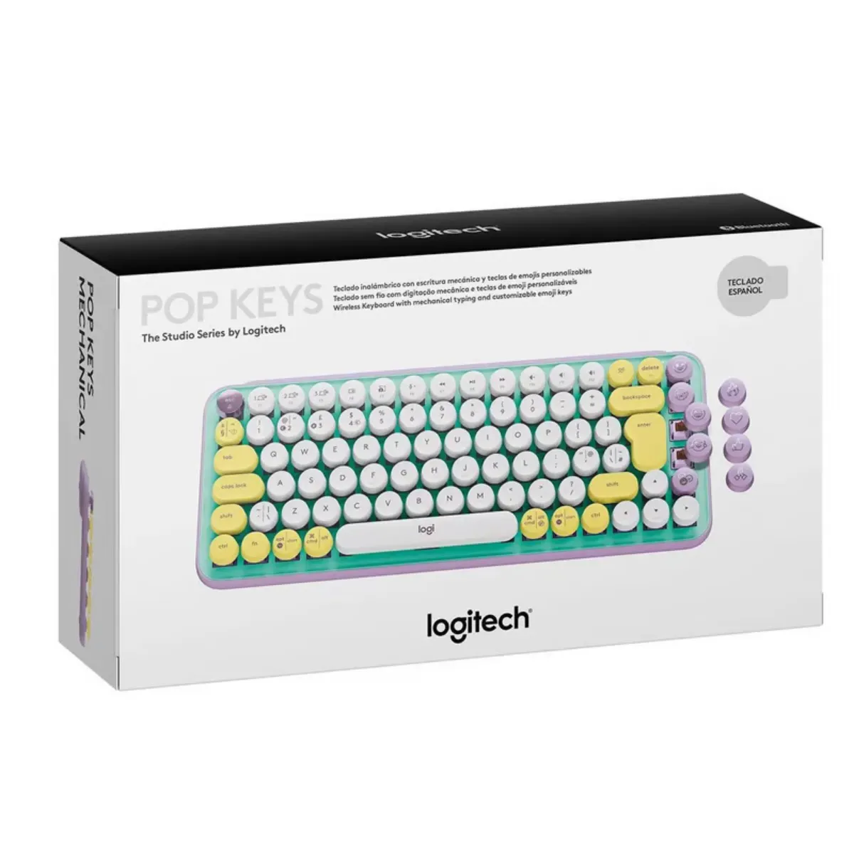 LOGITECH - TECLADO LOGITECH POP KEYS MULTI-DEVICE WIRELESSBT LILAGREEN