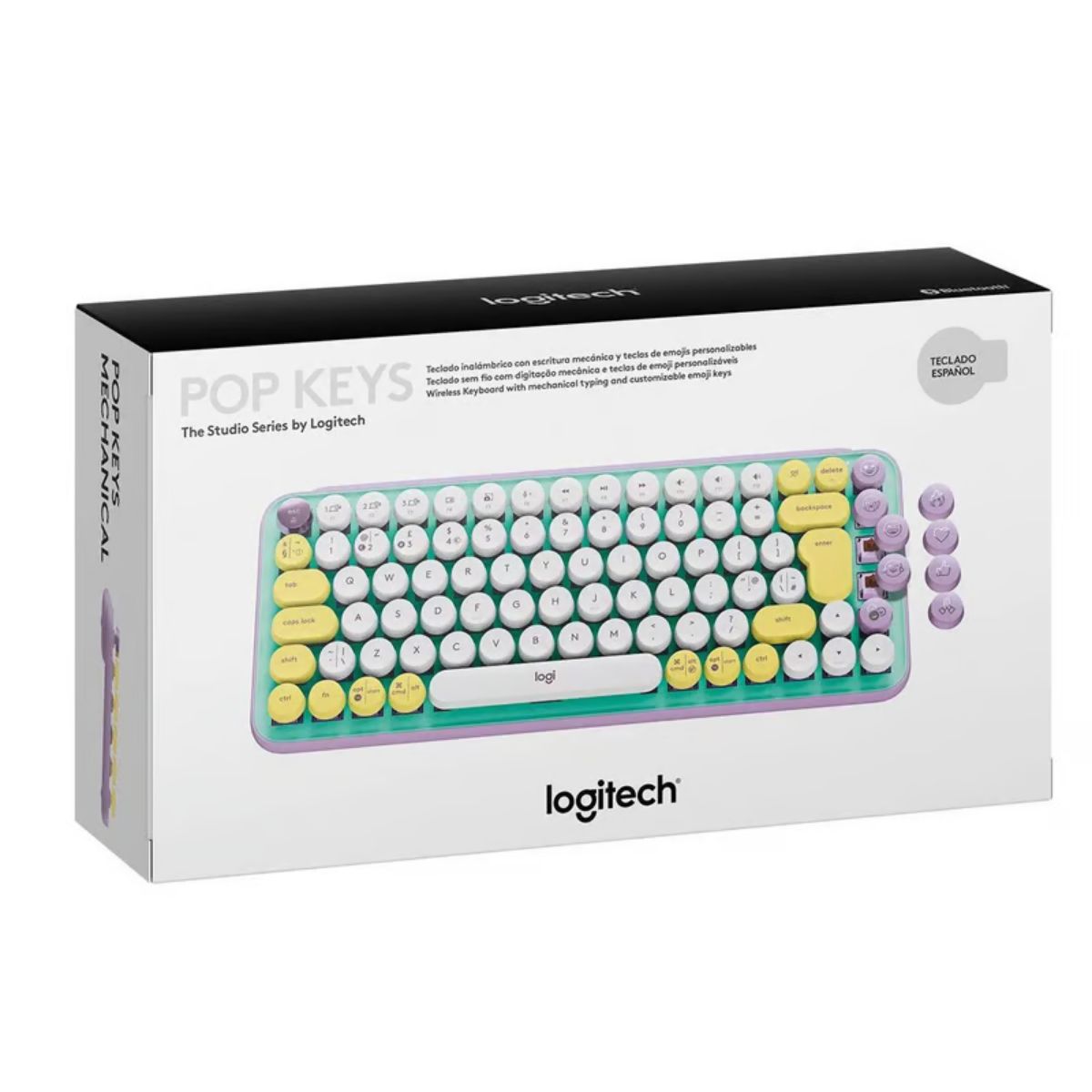 LOGITECH - TECLADO LOGITECH POP KEYS MULTI-DEVICE WIRELESSBT LILAGREEN
