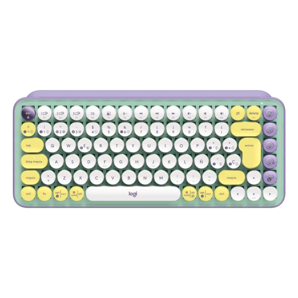LOGITECH - TECLADO LOGITECH POP KEYS MULTI-DEVICE WIRELESSBT LILAGREEN