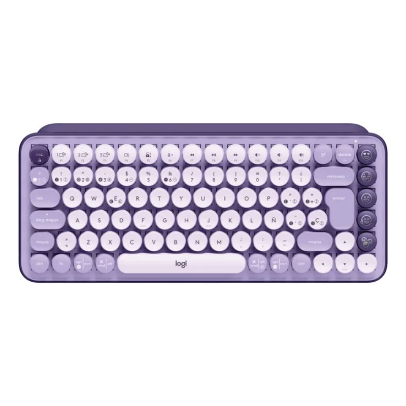 LOGITECH - TECLADO LOGITECH POP KEYS MULTI-DEVICE WIRELESSBT COSMOS LAVENDER