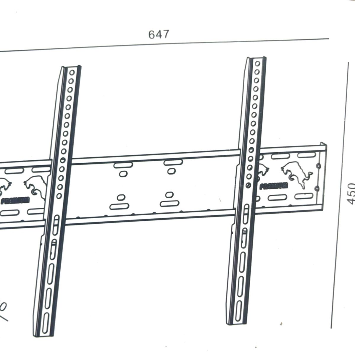 PREMIUM - RACK TV FIJO ESTATICO TORITO 32 A 80" / NEGRO PREMIUM