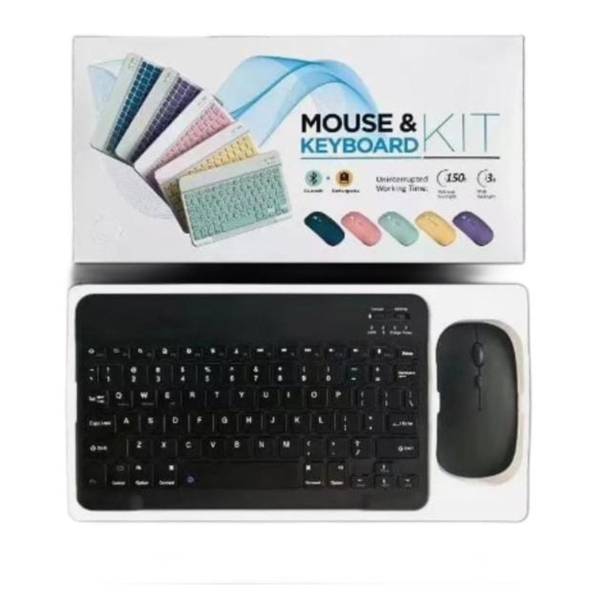 OEM - KIT TECLADO + MOUSE BLUETOOTH RECARGABLE BATERIA DE LARGA DURACIÓN