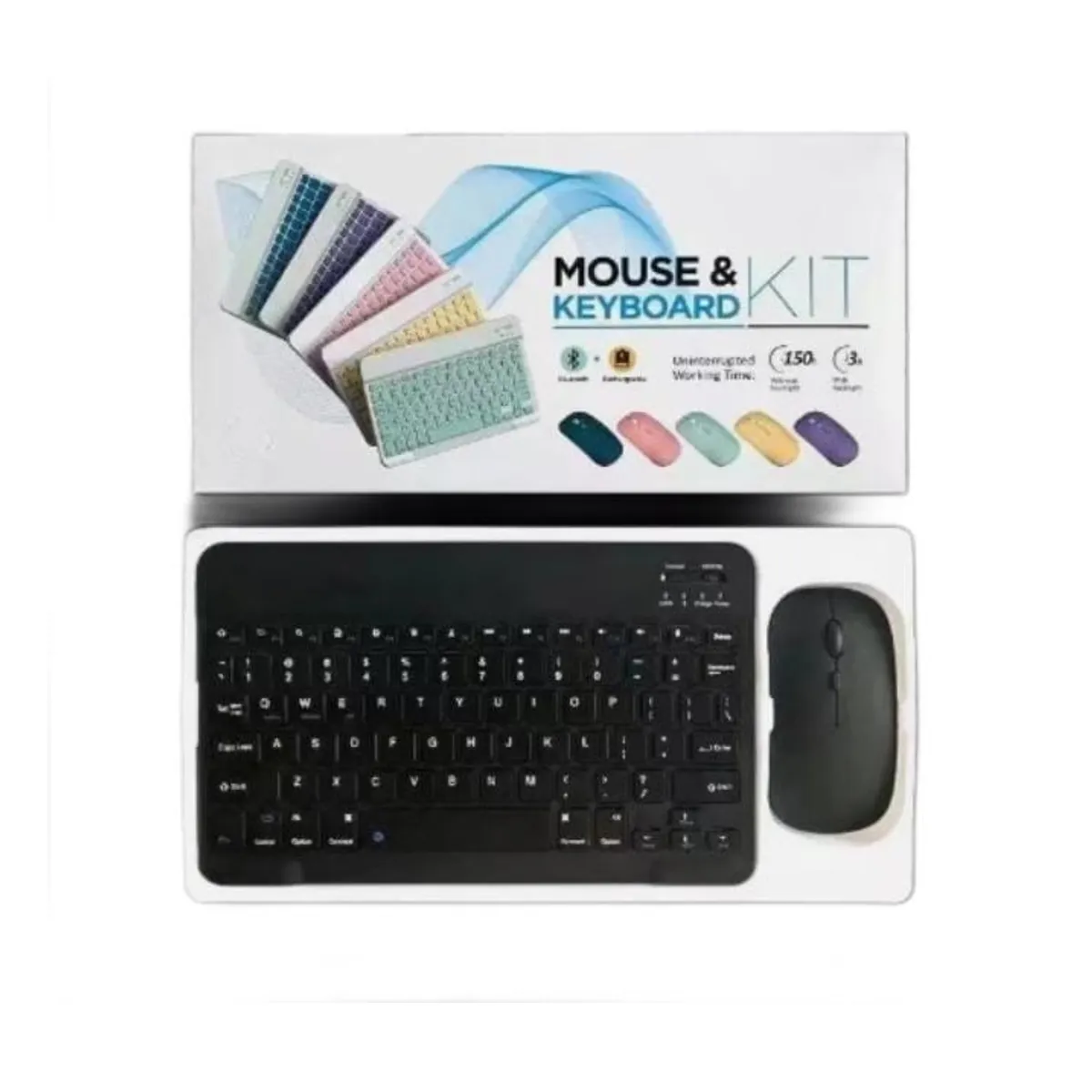 OEM - KIT TECLADO + MOUSE BLUETOOTH RECARGABLE BATERIA DE LARGA DURACIÓN
