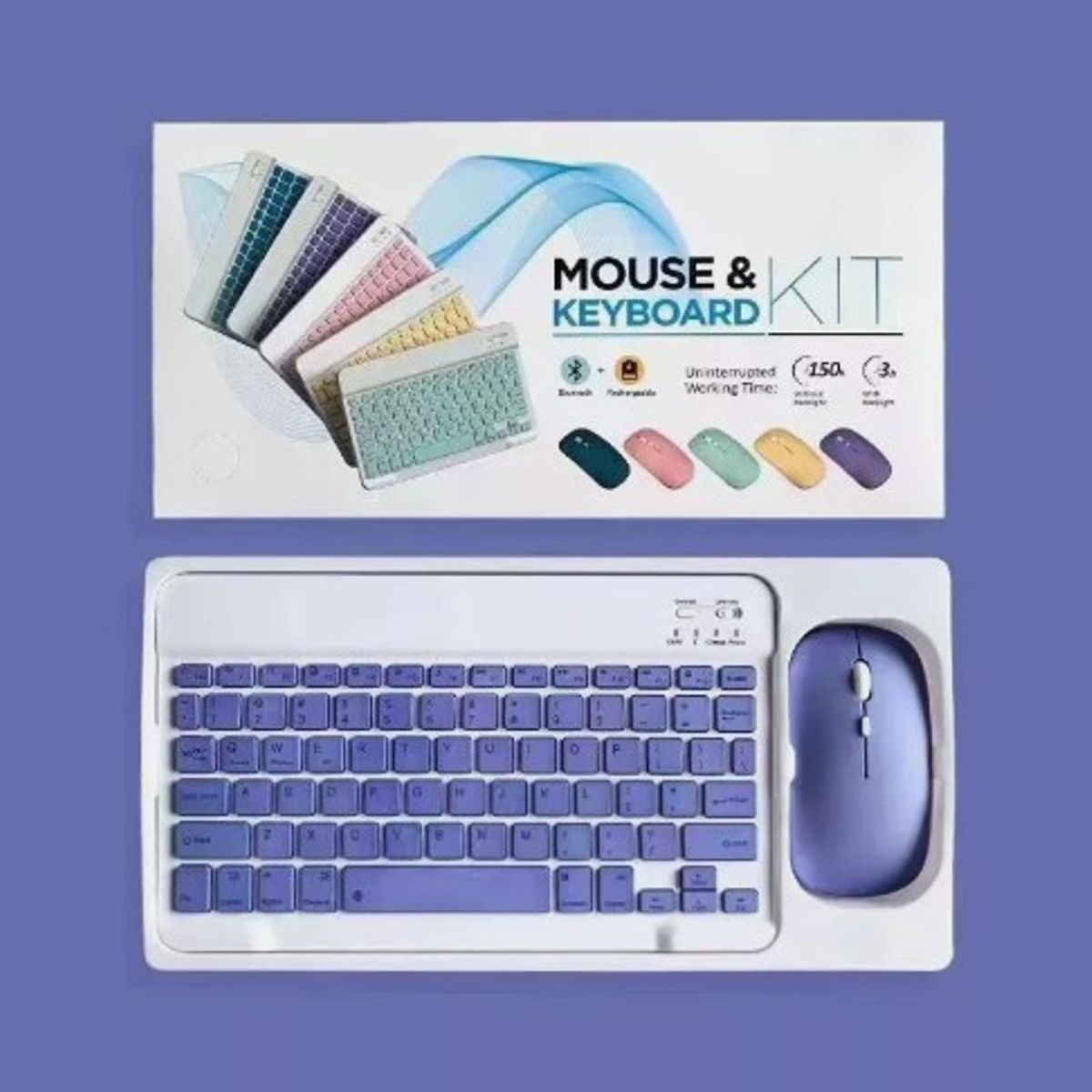 OEM - KIT TECLADO + MOUSE BLUETOOTH RECARGABLE BATERIA DE LARGA DURACIÓN