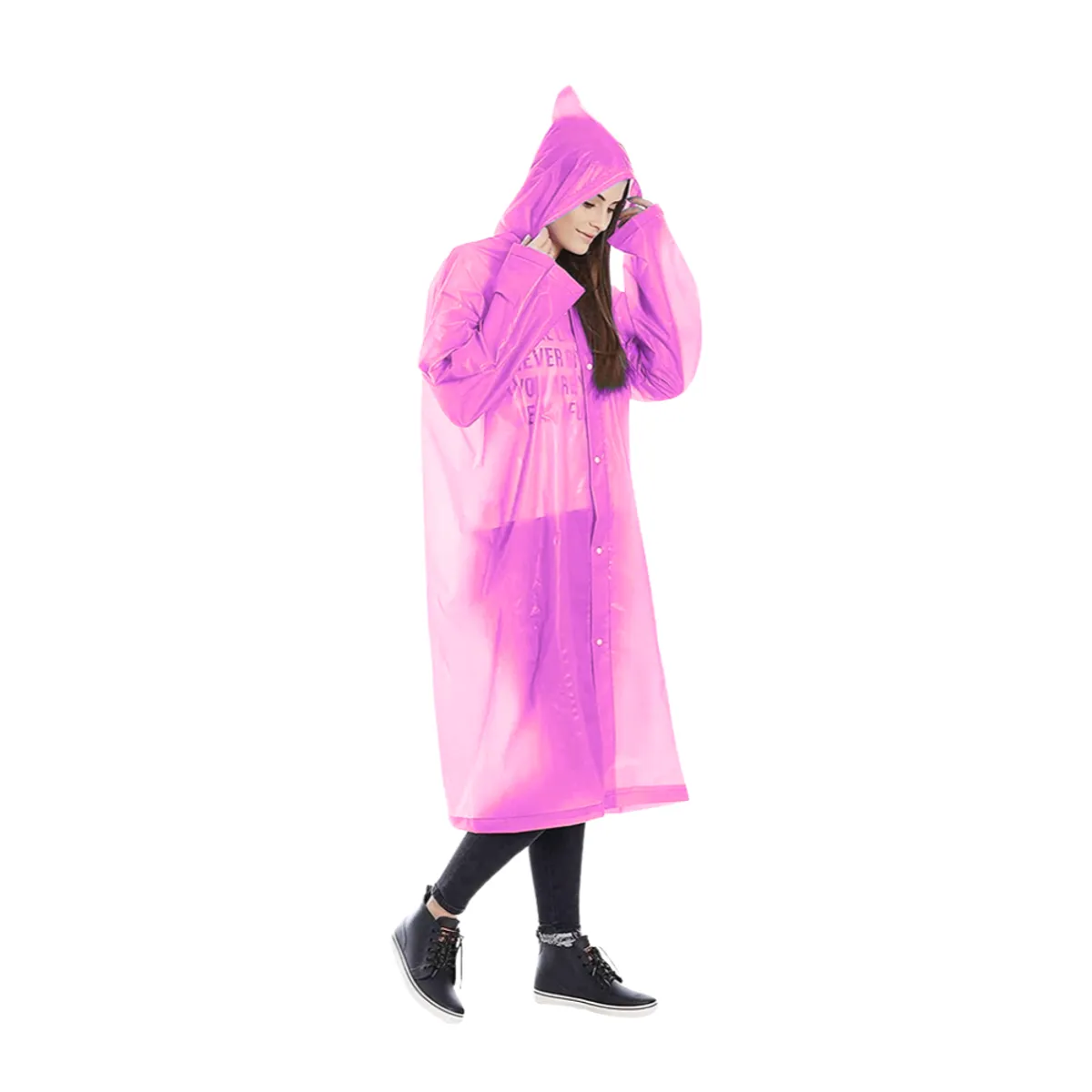 GENERICO - Poncho Para Lluvia Ligero Impermeable - ROSADO
