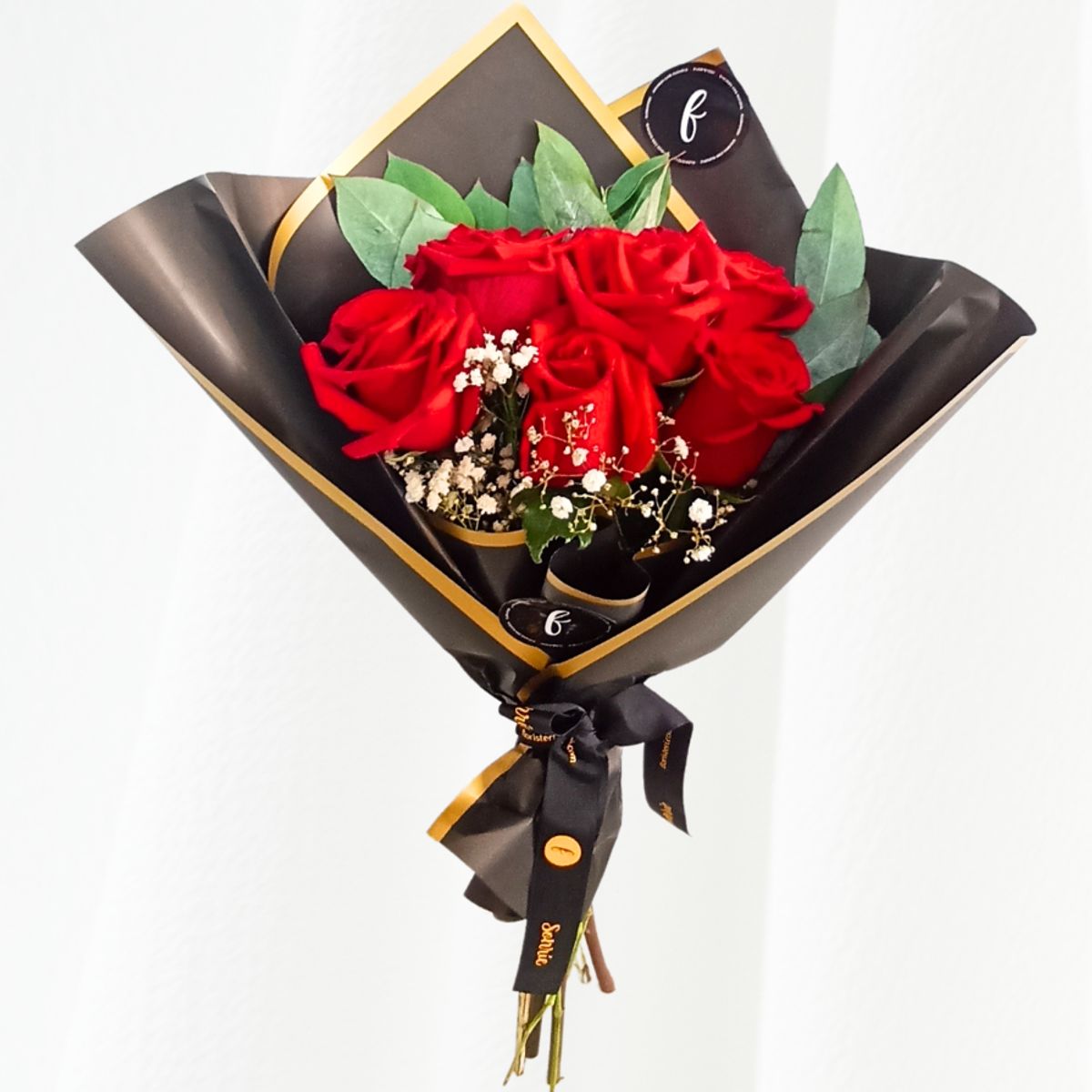 FLORISTERI - Ramo x 6 Rosas Rojas naturales premium