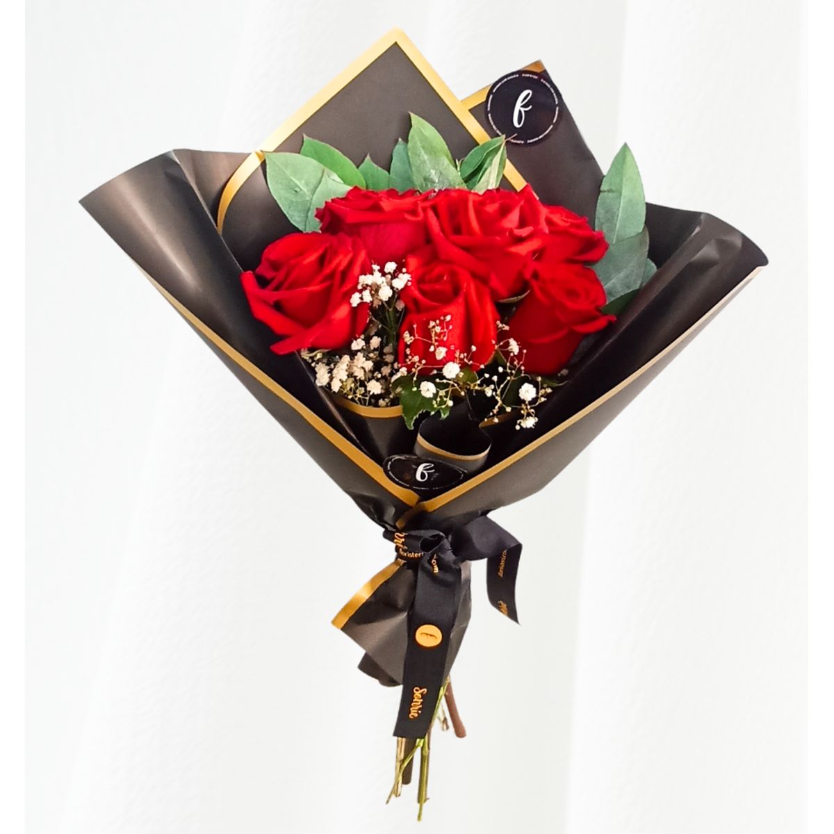 FLORISTERI - Ramo x 6 Rosas Rojas naturales premium
