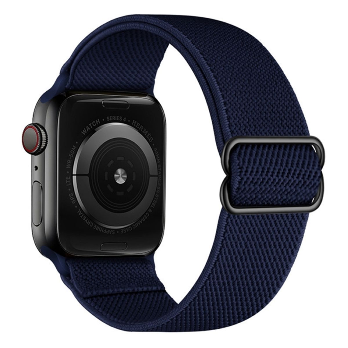GENERICO - CORREA NYLON + BUMPER PARA APPLE WATCH AZUL BORDE DORARO 41 MM