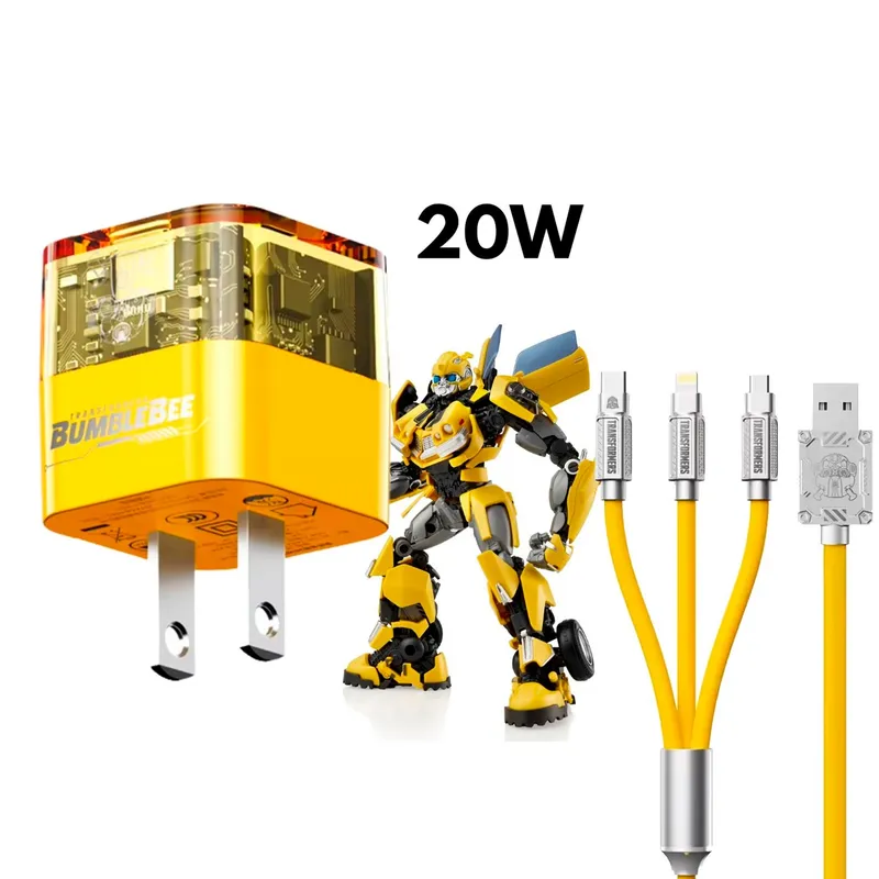 TRANSFORMERS - Combo Transformers TF-K05 20W + Cable TF-A03 Amarillo Carga rápida