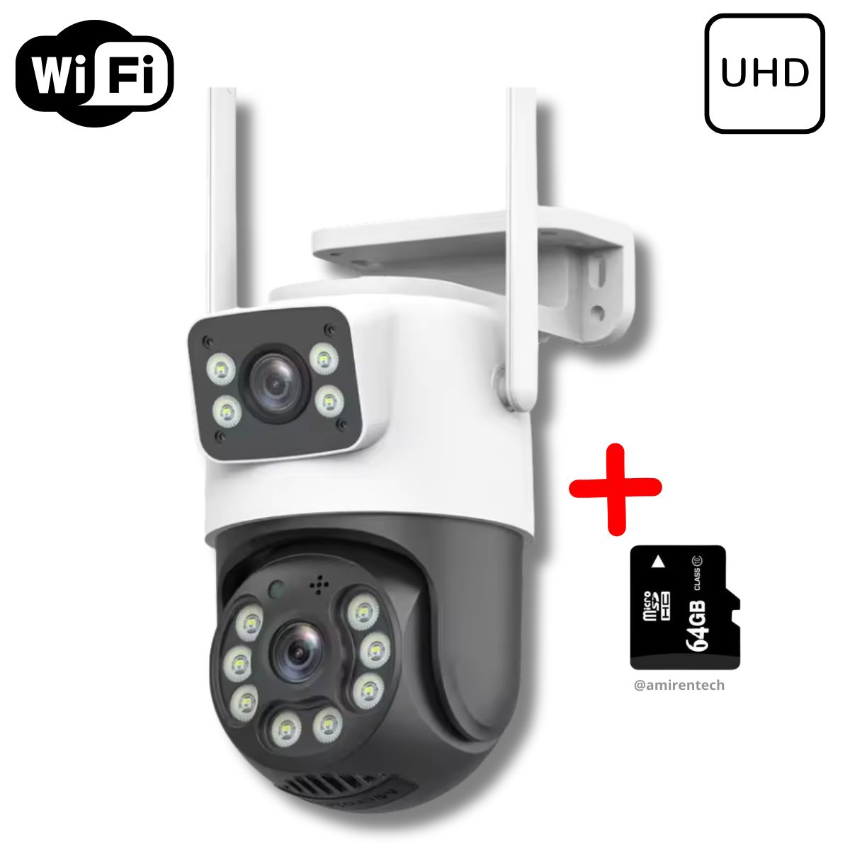 GENERICO - Camaras IP Wifi UHD + 1 Memorias de 15 dias