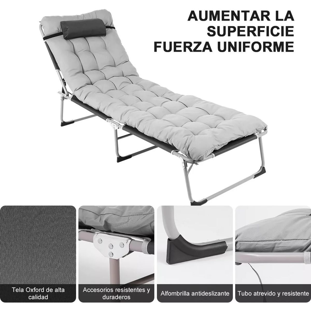 U BUY - Cama Portatil Plegable De Reforzado Con Colchon Desmontable