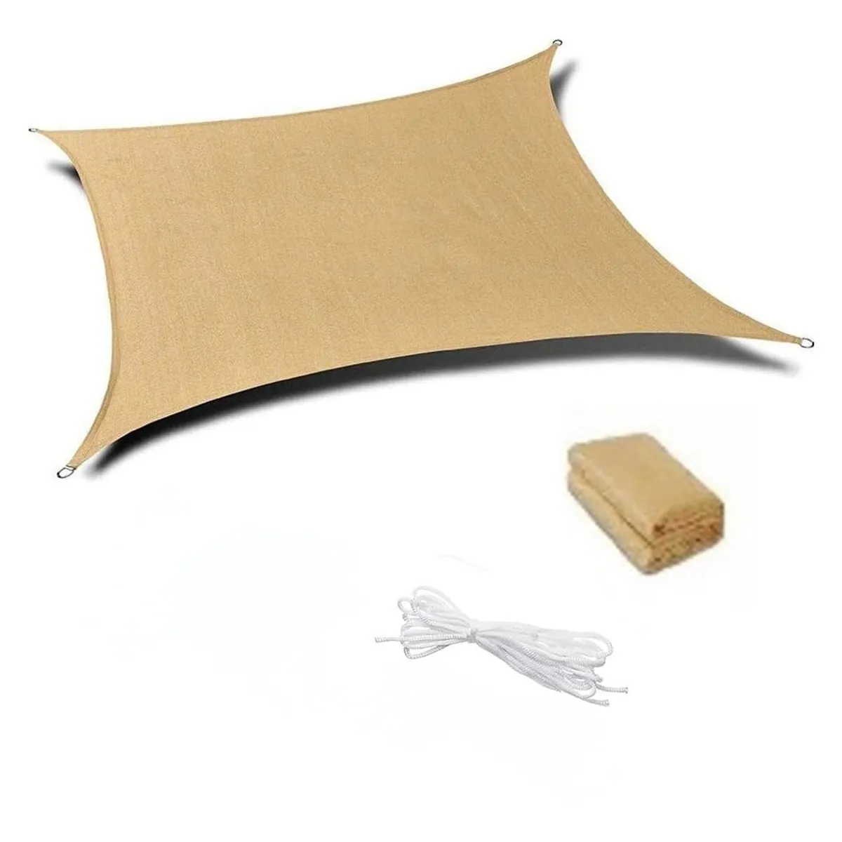 U BUY - Lona Sombreadora Toldo Vela Cuadrada 2x3 Permeable Tela