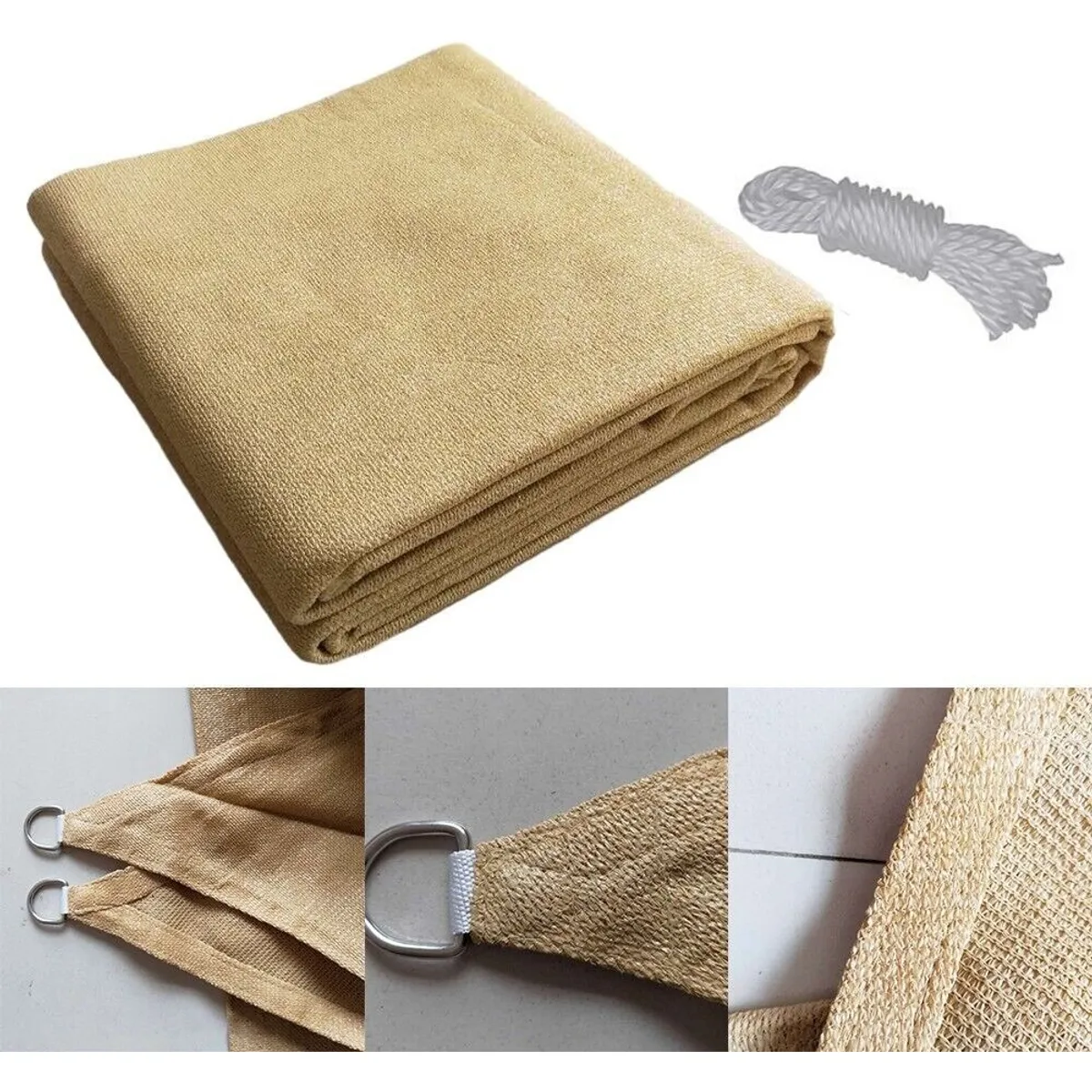 U BUY - Lona Sombreadora Toldo Vela Cuadrada 2x3 Permeable Tela