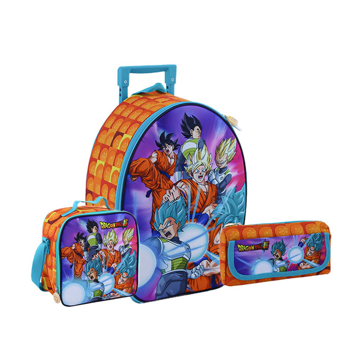 SCOOL - SET RANGER MOCHILA + LONCHERA + CARTUCHERA DRAGON BALL 3D
