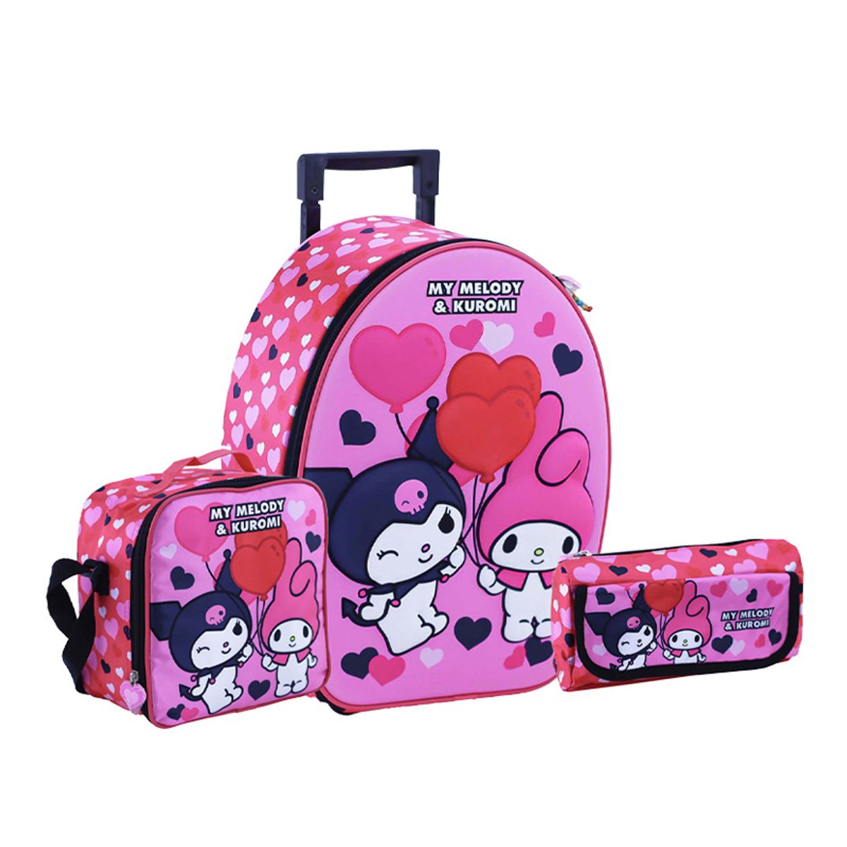 SCOOL - SET RANGER MOCHILA + LONCHERA + CARTUCHERA HELLO KITTY & FRIENDS 3D