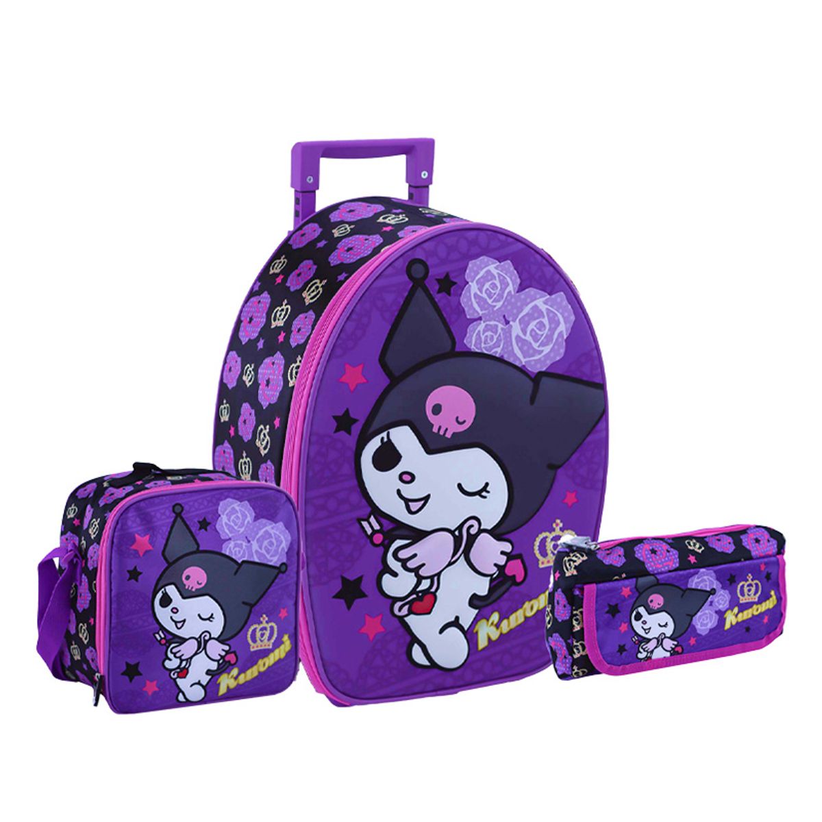 SCOOL - SET RANGER MOCHILA + LONCHERA + CARTUCHERA KUROMI 3D