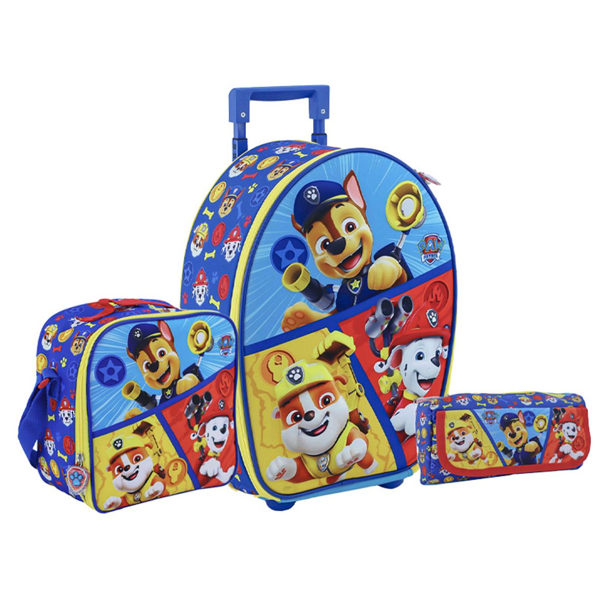 SCOOL - SET RANGER MOCHILA + LONCHERA + CARTUCHERA PAW PATROL 3D