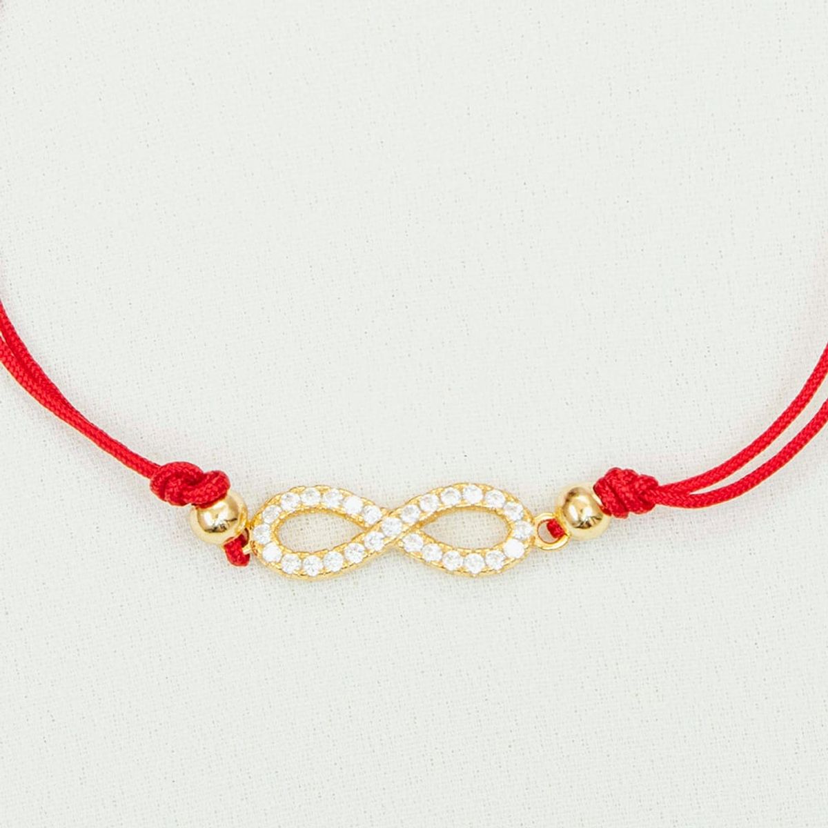 NATHALIE BIRD - PULSERA HILO ROJO INFINITO GOLD