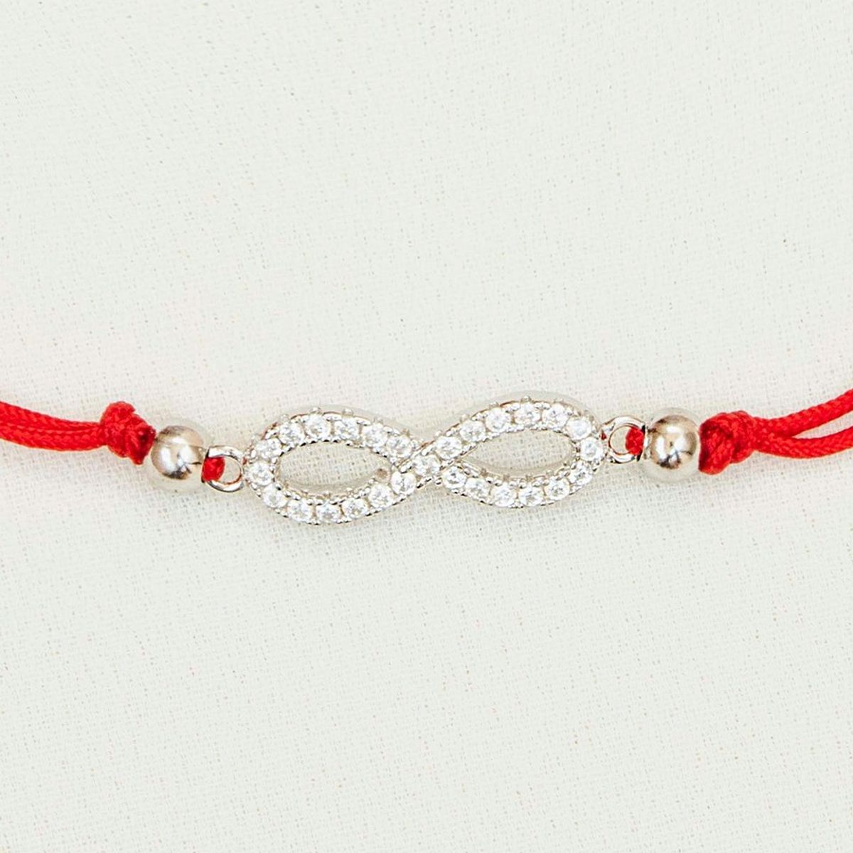NATHALIE BIRD - Pulsera hilo rojo infinito plata 925 para mujer