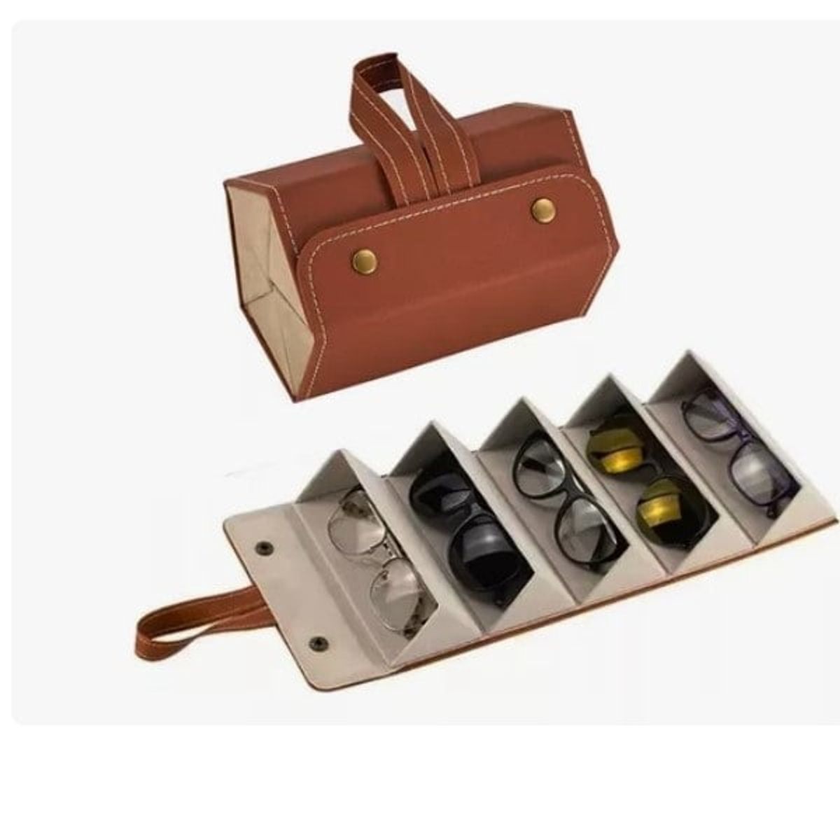 GENERICO - Porta Lentes Plegable MARRON A1