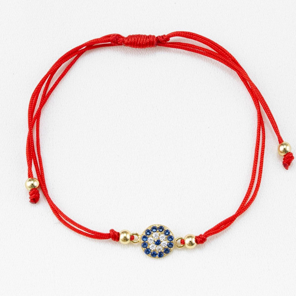 NATHALIE BIRD - PULSERA HILO ROJO OJO TURCO GOLD