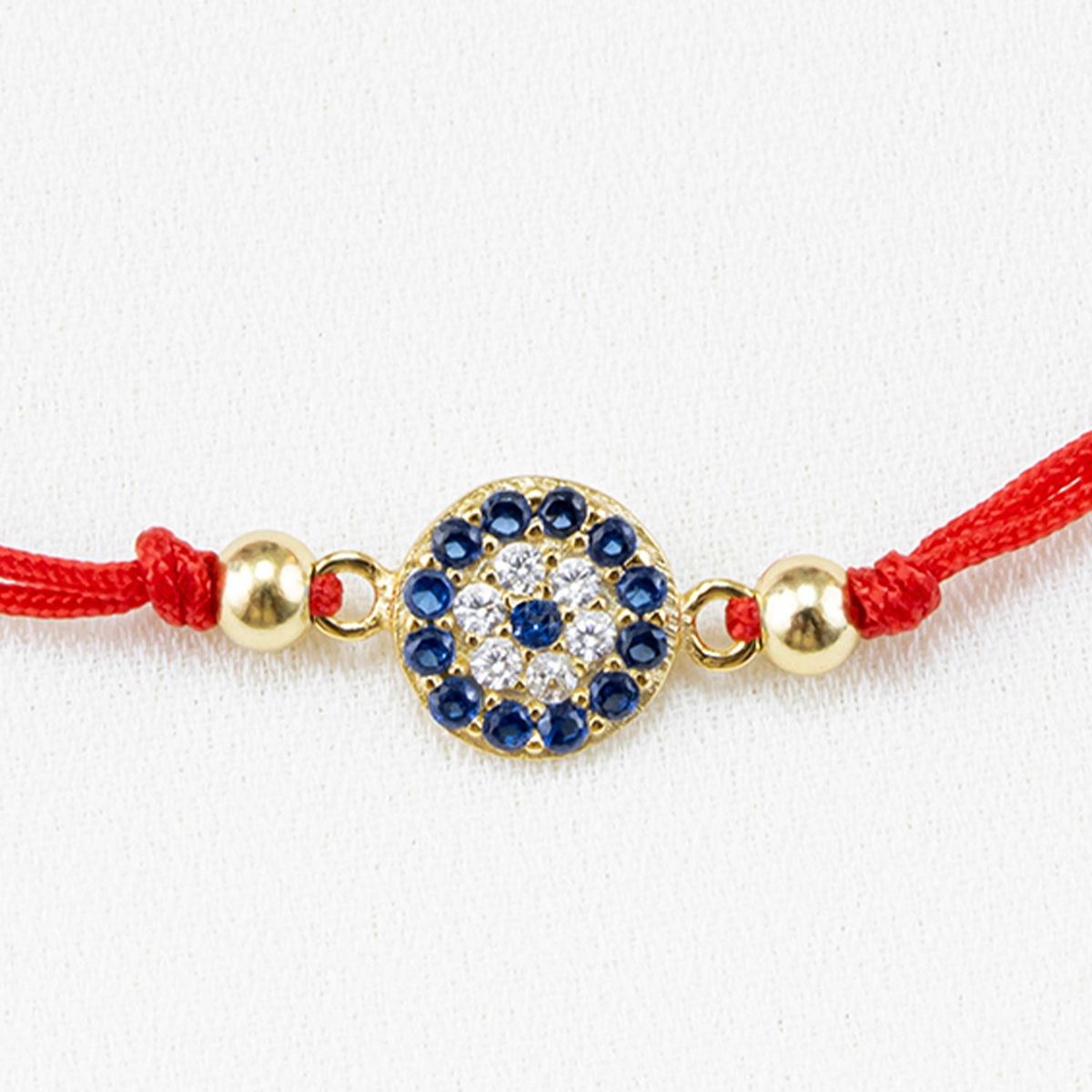 NATHALIE BIRD - PULSERA HILO ROJO OJO TURCO GOLD