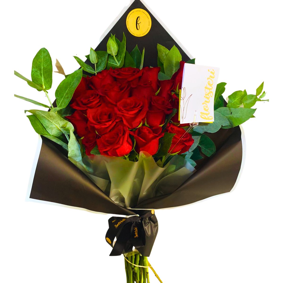 FLORISTERI - Ramo x 12 Rosas rojas naturales premium