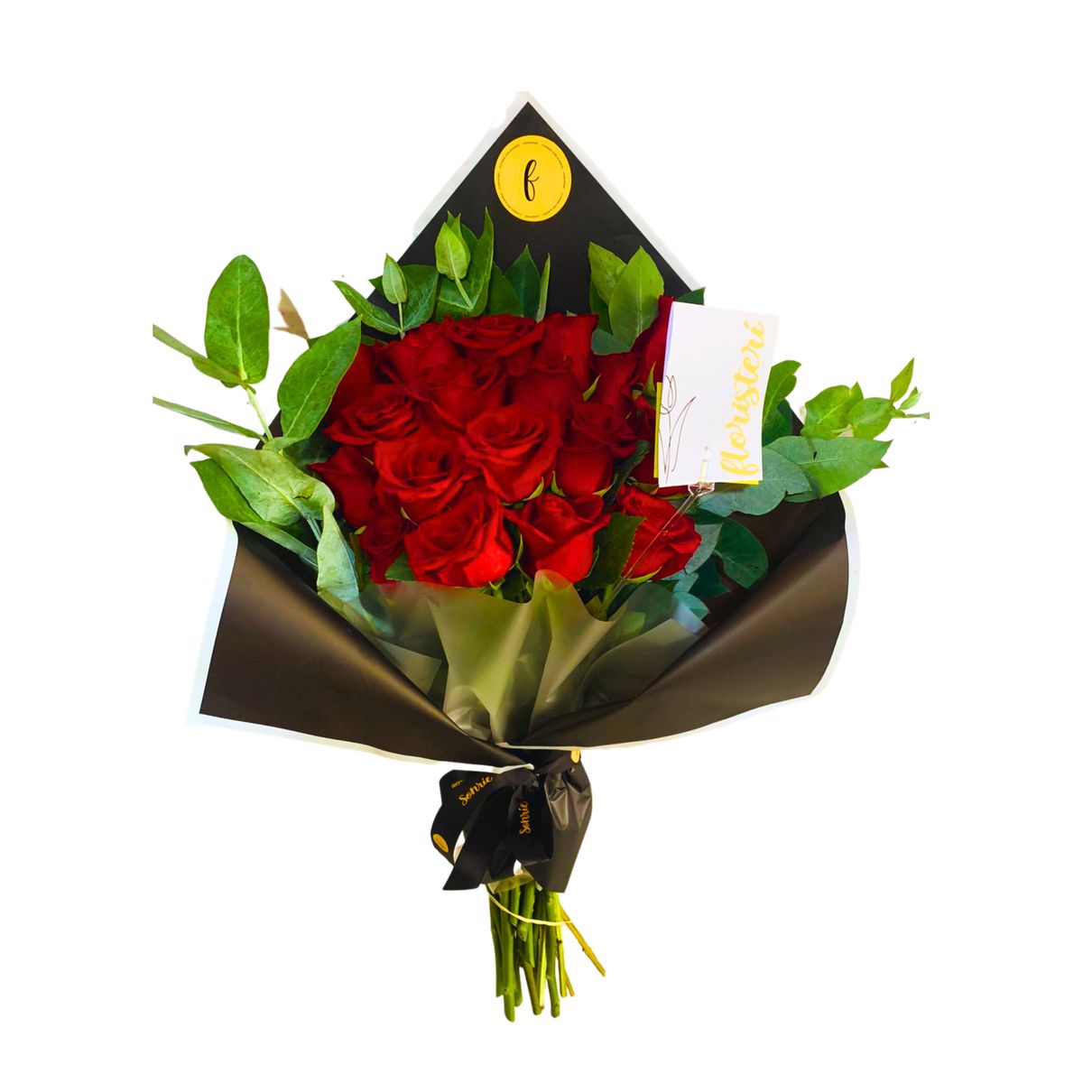 FLORISTERI - Ramo x 12 Rosas rojas naturales premium