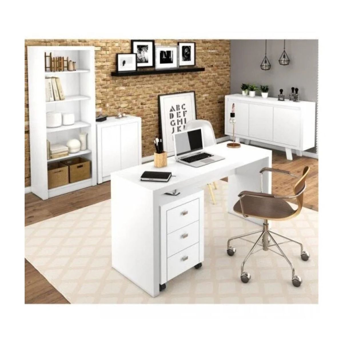 GENERICO - Escritorio Moderno Kazami Blanco R&R MUEBLES