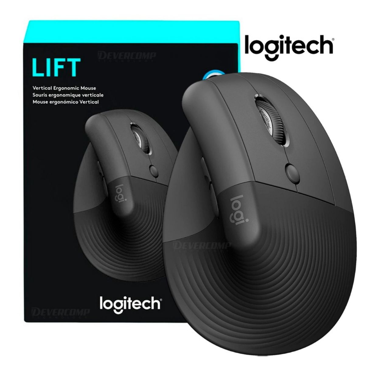 LOGITECH - MOUSE LOGITECH LIFT VERTICAL WIRELESSBT BLACK