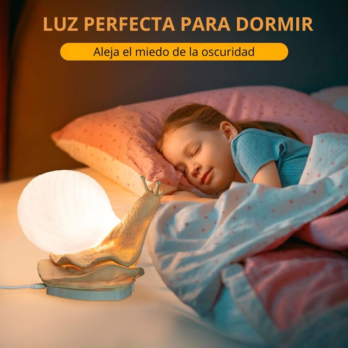 GENERICO - Lámpara Caracol 24 Colores Luz de Noche Decorativo de Habitación 9331