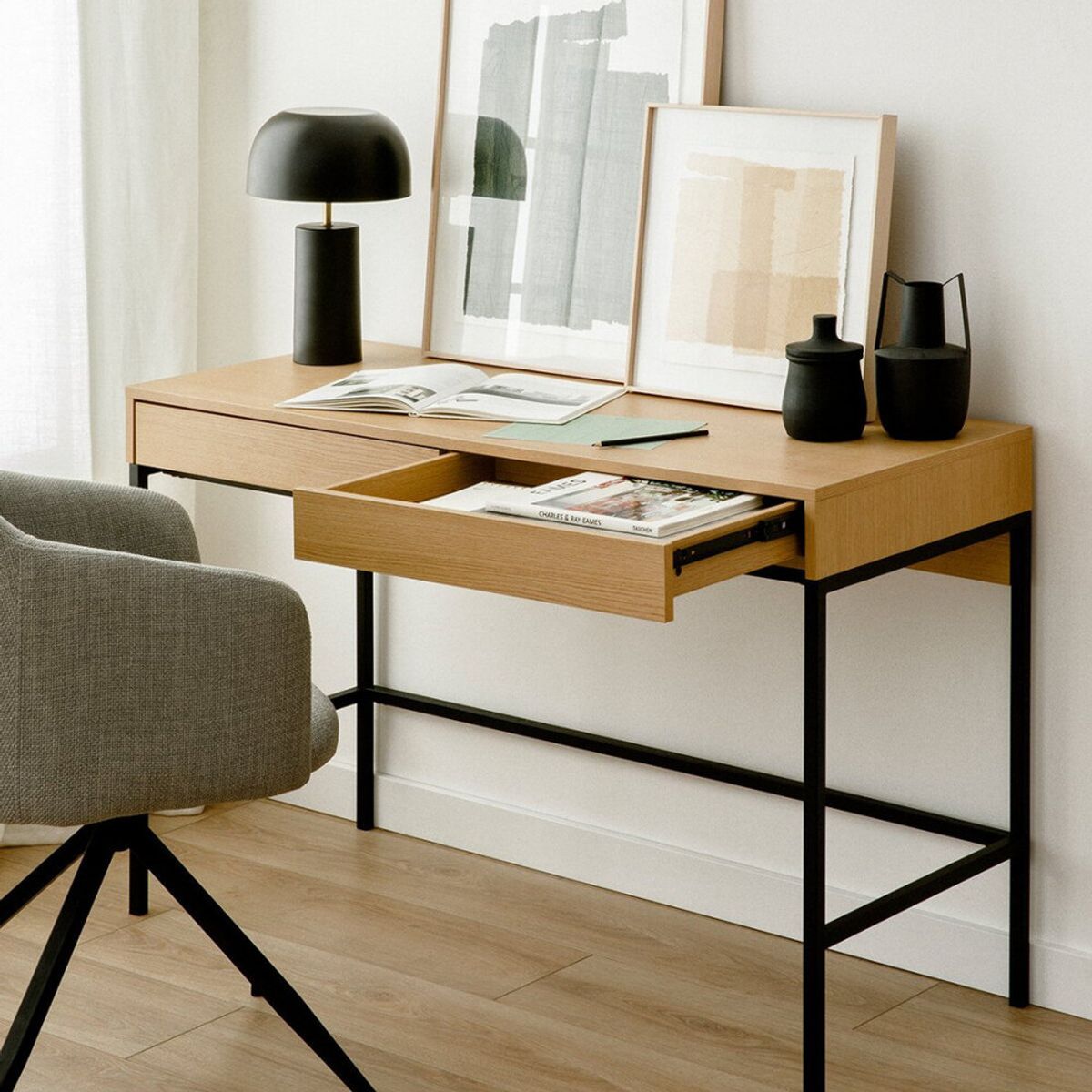 GENERICO - Escritorio Moderno Amane Marrón R&R Muebles