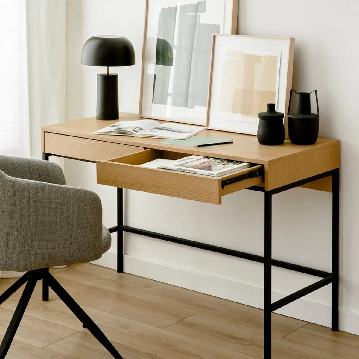 GENERICO - Escritorio Moderno Amane Marrón R&R Muebles