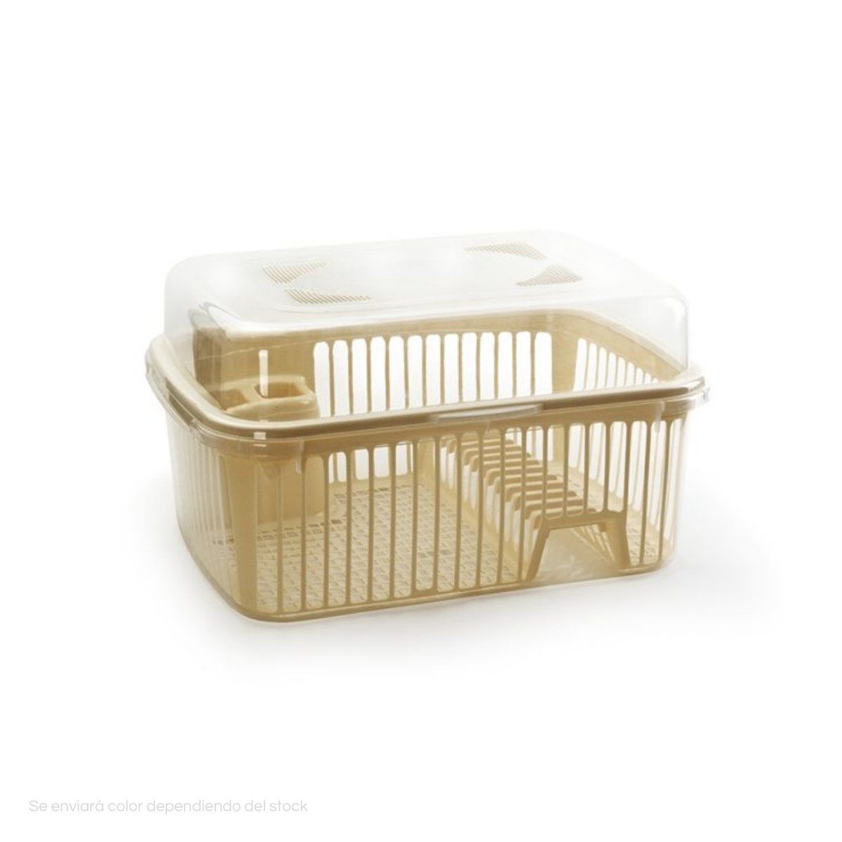 POLINPLAST - Porta Vajilla Junior con Tapa Ventilada y Drenaje Seguro