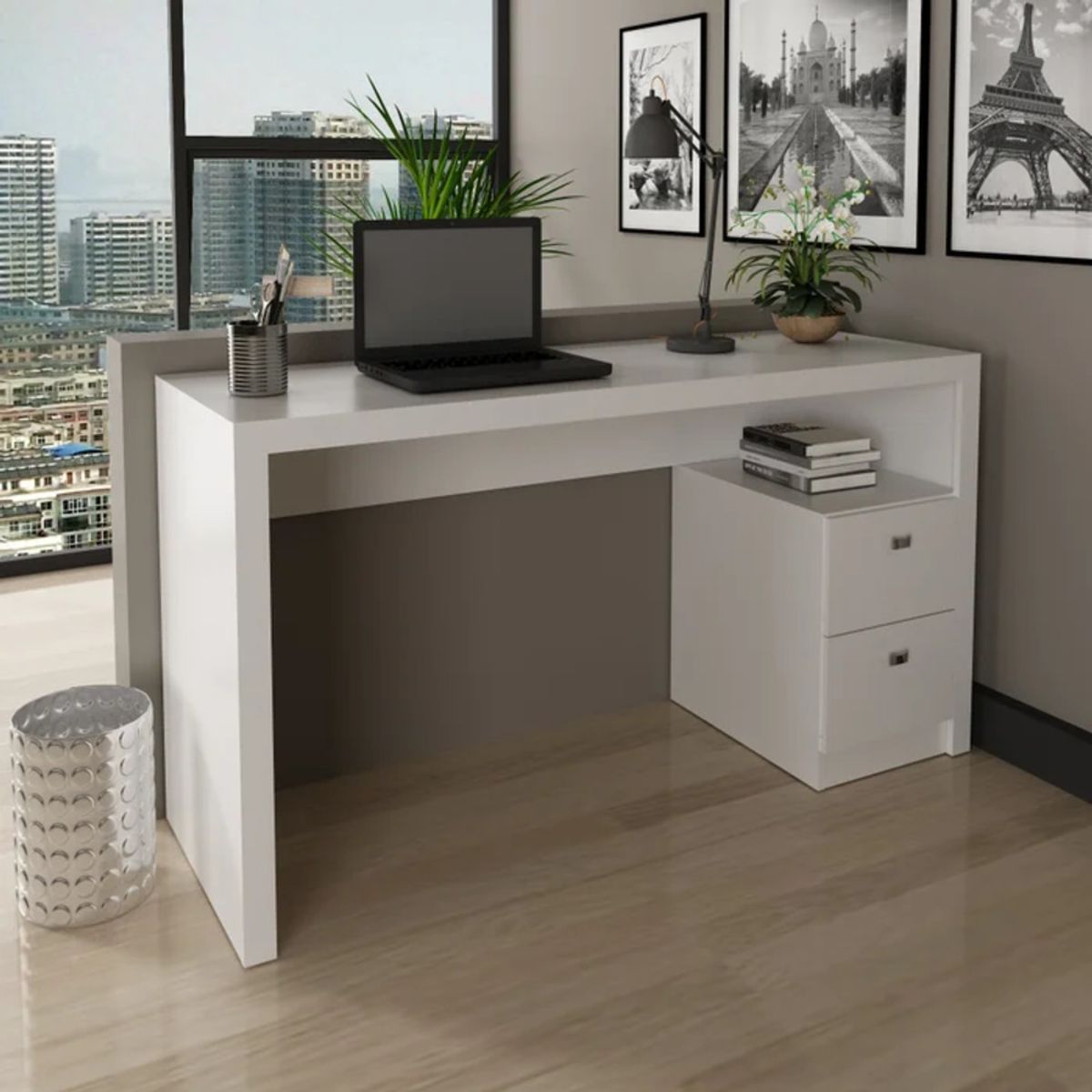 GENERICO - Escritorio Moderno Satoko Blanco R&R MUEBLES