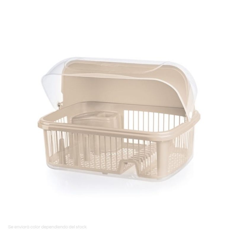 POLINPLAST - Porta Vajilla Junior con Tapa Drenaje y Porta Vasos