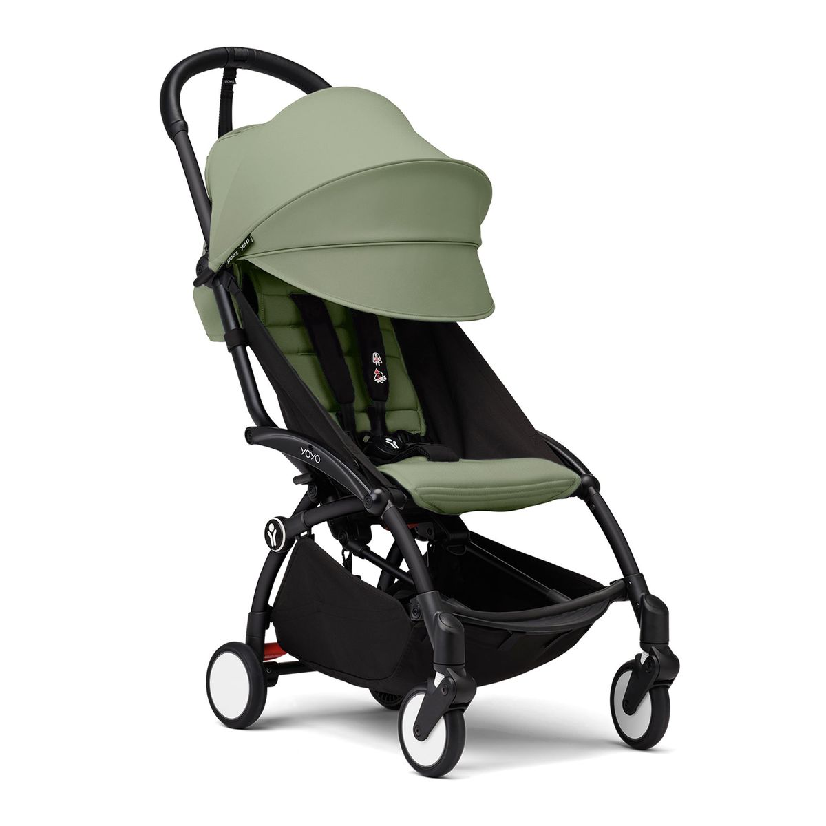 STOKKE - COCHE STOKKE YOYO³ CHASIS NEGRO TEXTIL OLIVE