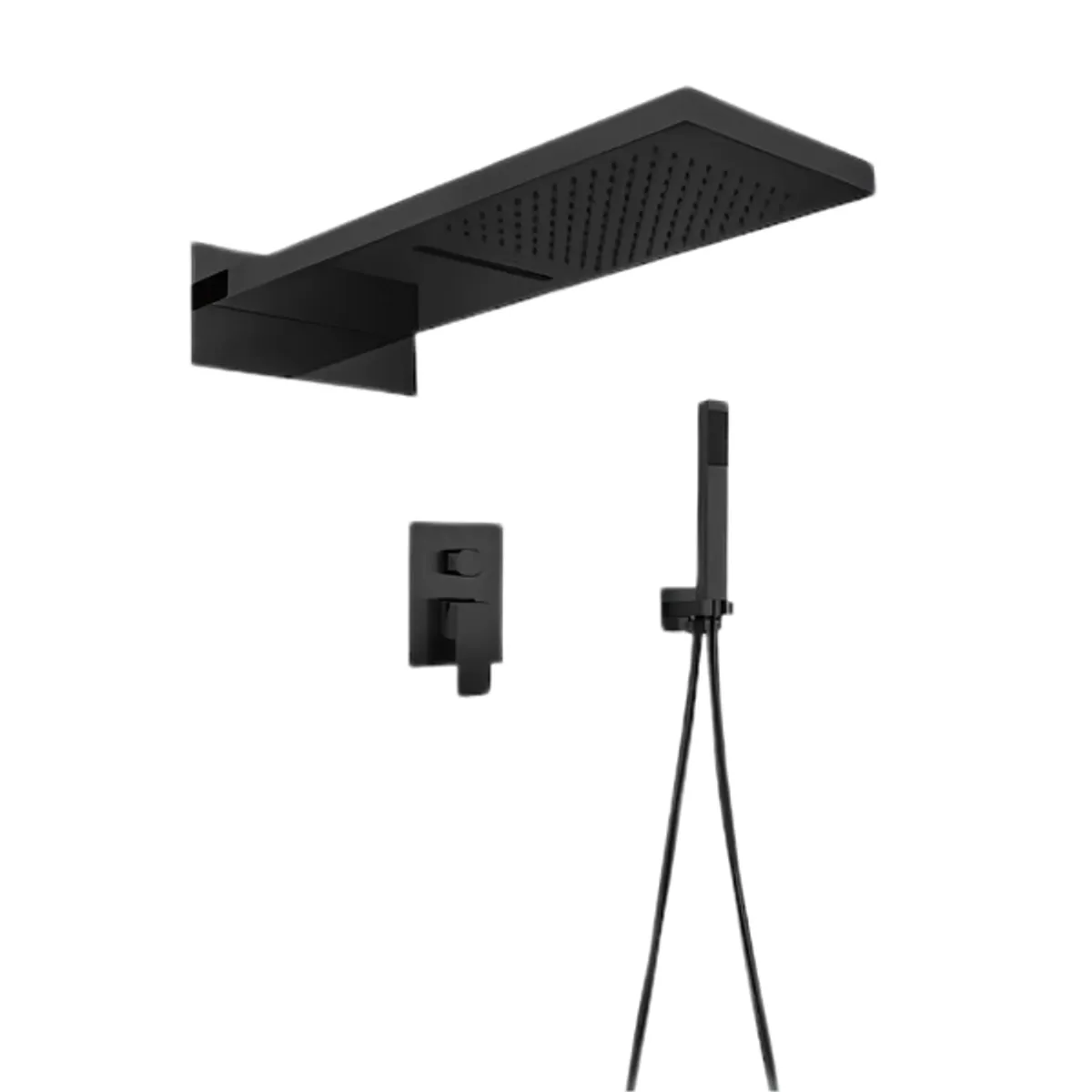 XM - MEZCLADORA MONOCOMANDO PARA DUCHA NEGRO DOBLE SALIDA MT020D5501