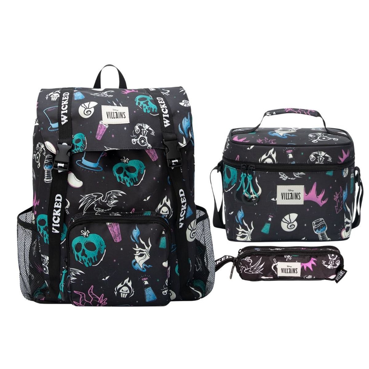 DISNEY - Pack Escolar Mochila Oficio Premium Villanas Disney juvenil