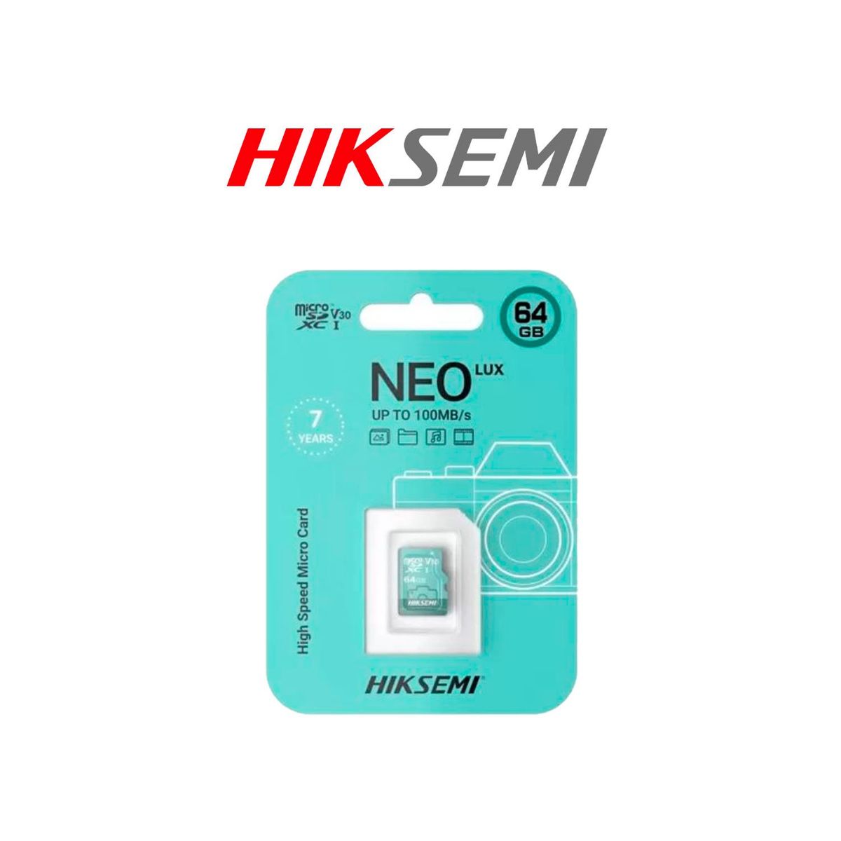 HIKSEMI - Tarjeta de memoria MicroSD Neo Lux Hiksemi 64GB 9240MBs Serie D3 V30