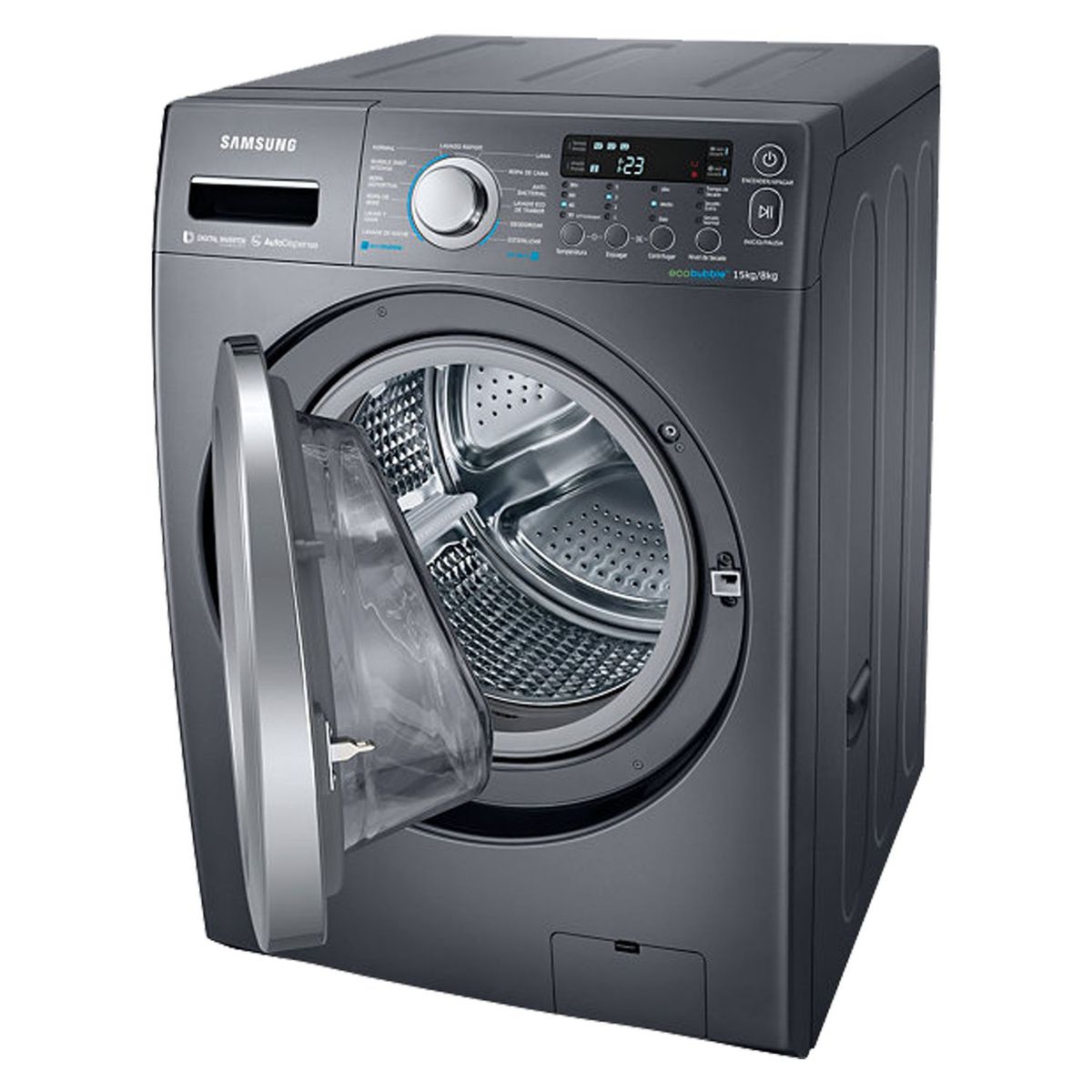 SAMSUNG - Lavaseca Samsung WD15F5K5ASG 15kg/8kg Plomo 