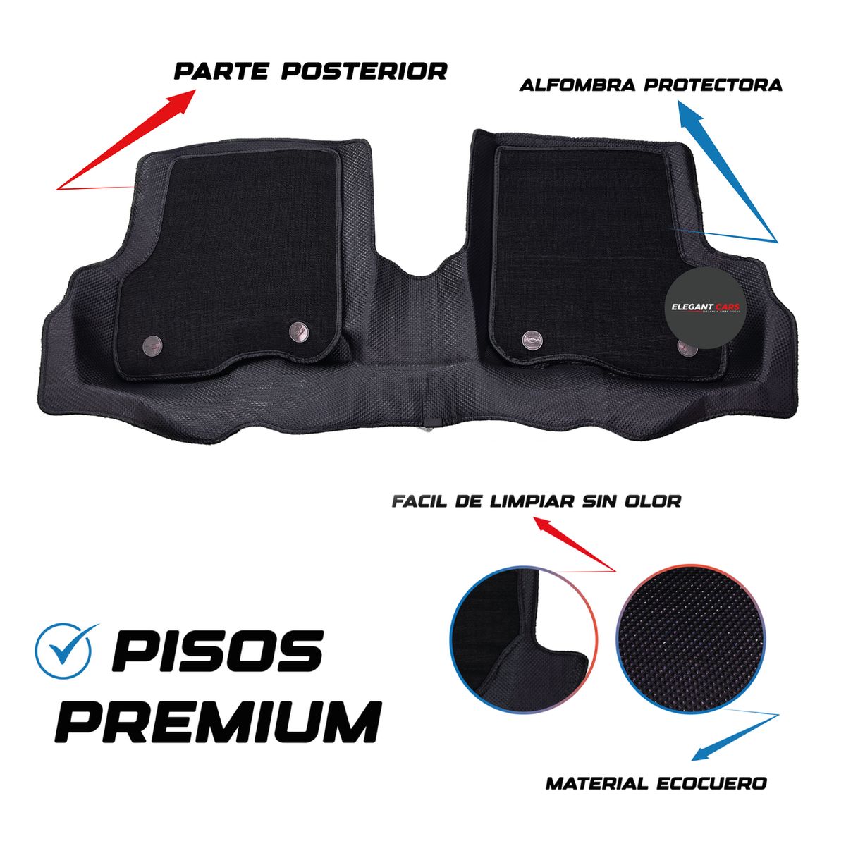 JET - Piso Bandeja Con Alfombra Protectora5D Pro RENAULT LOGAN2022