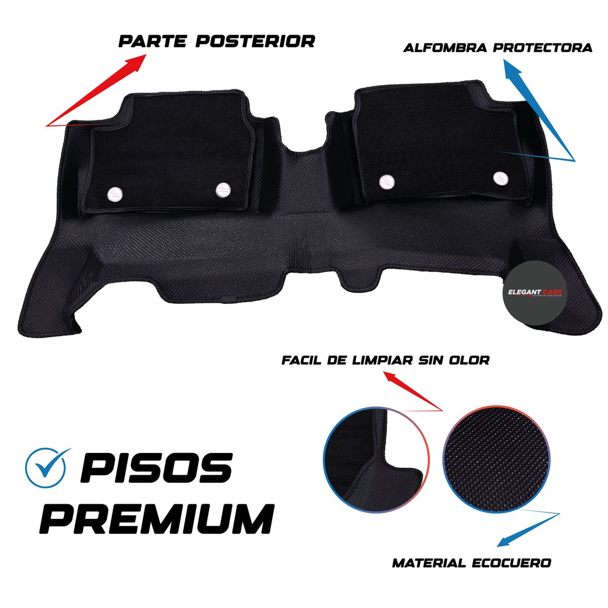 JETION - Piso Bandeja Con Alfombra Protectora 5D Pro ECOSPORT 2018-23